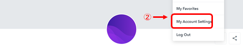 「My Account Setting」をクリック
