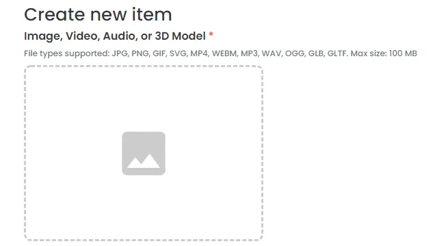 デジタル作品をアップロードし、NFT化