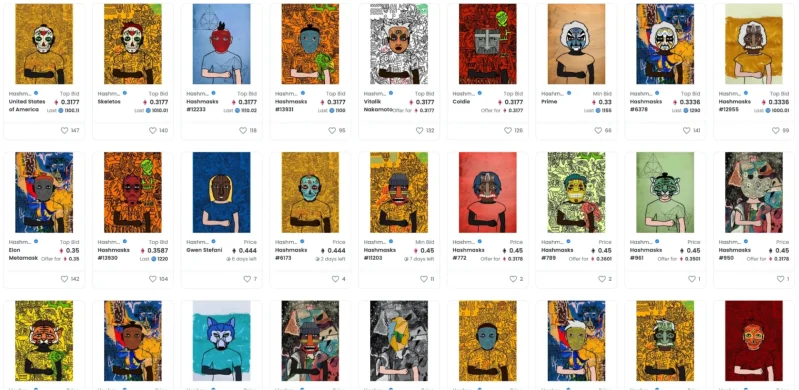 Hashmasks(ハッシュマスクス)