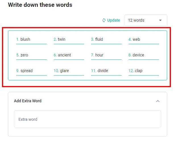 4:Mnemonic Phraseをメモ