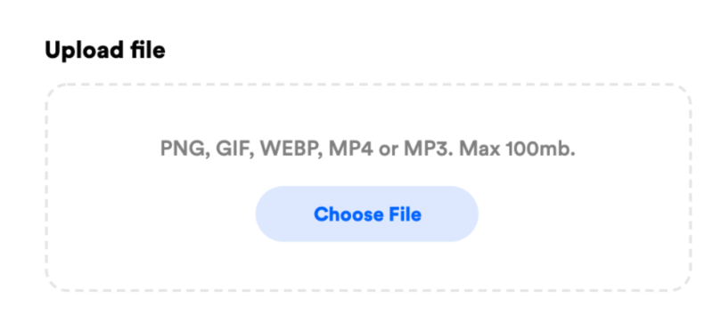 NFT化したい作品をアップロード