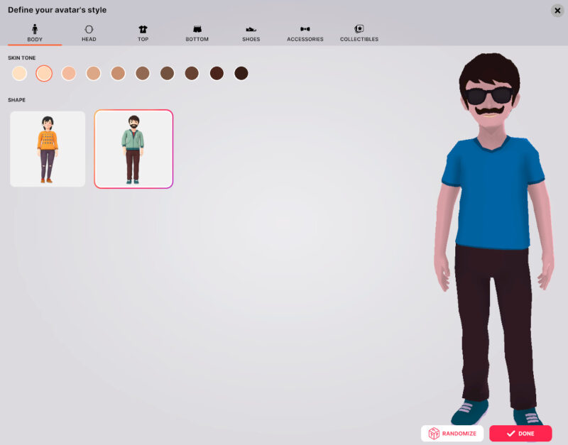 アバターを設定