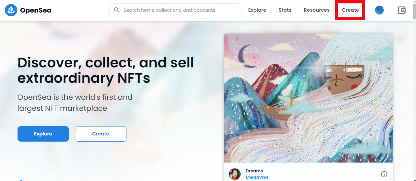 販売したい作品のNFT化