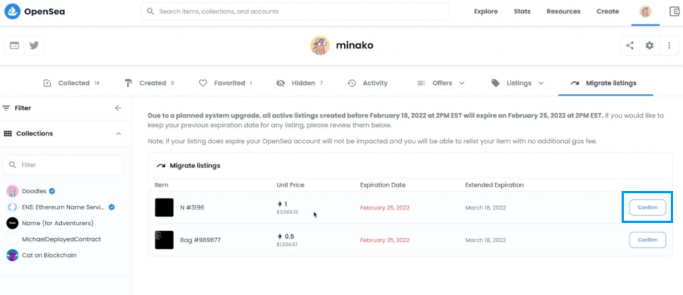 OpenSeaスマートコントラクトのアップグレードにより、Ethereum上にある非アクティブなNFT上場廃止を実現 OpenSeaスマートコントラクトのアップグレードにより、Ethereum上にある非アクティブなNFT上場廃止を実現