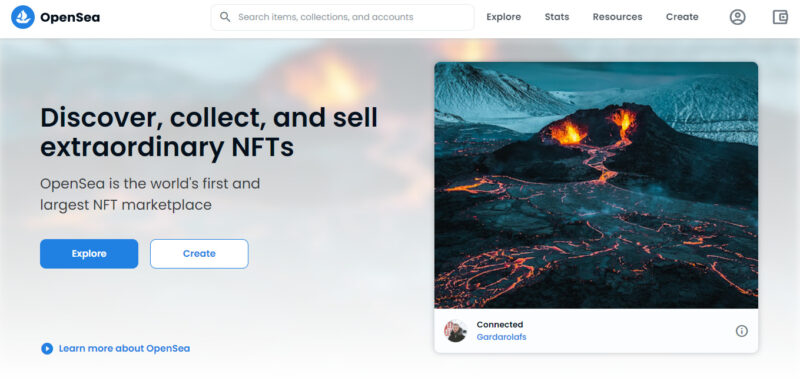 MetaMaskとOpenSeaを接続する1