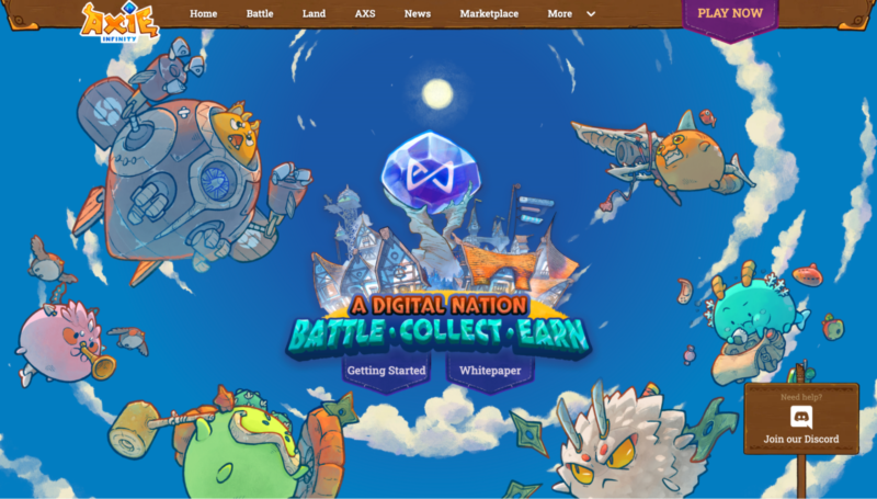まずはAxie Infinityの公式サイトにアクセスします。
